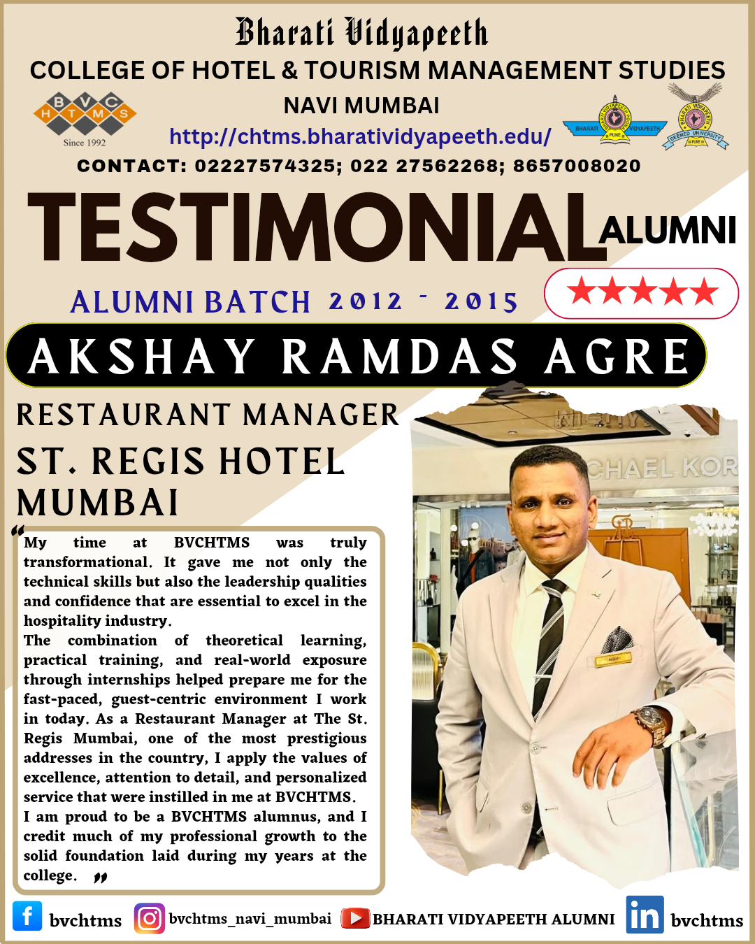 Alumni Testimonial Alumni Testimonial