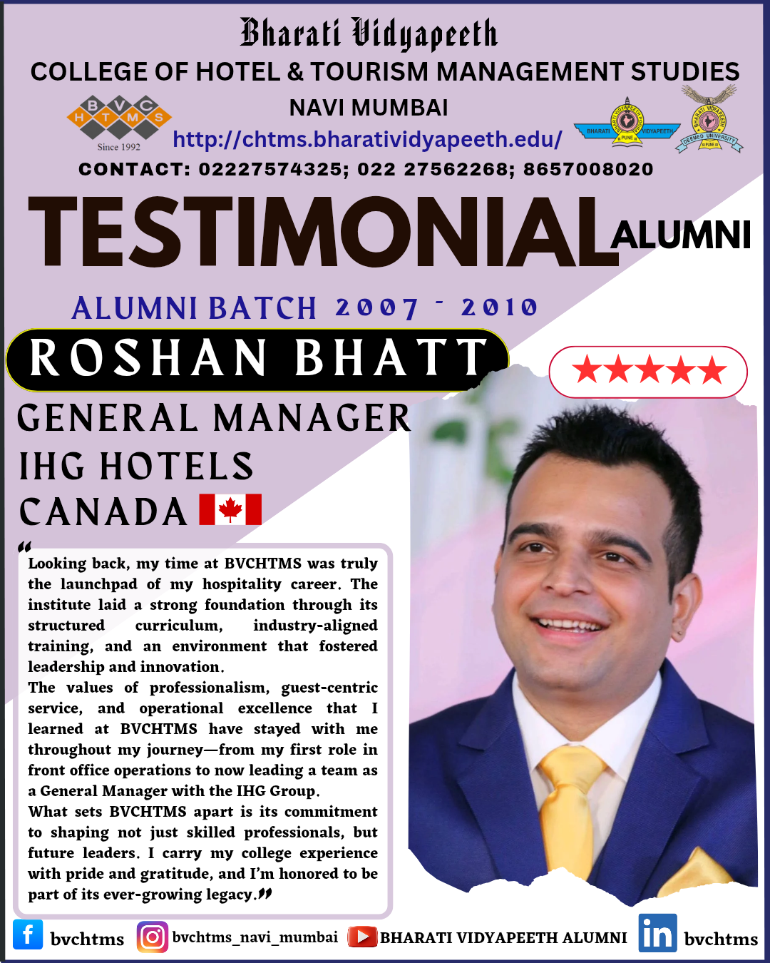 Alumni Testimonial Alumni Testimonial