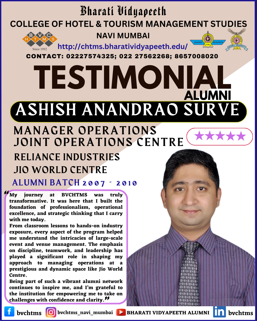 Alumni Testimonial Alumni Testimonial